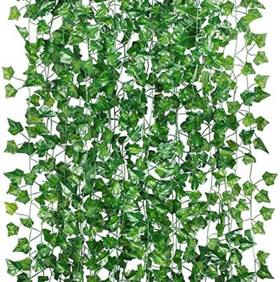 Kunstmatige Klimop Slinger - 25,6 m - 12 Stuks - Hangend Groene Bladeren voor Decoratie