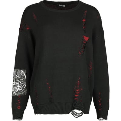 Gothicana by EMP - Gothic Gebreide trui - Eternal Allure - S tot XXL - voor Vrouwen - zwart-rood