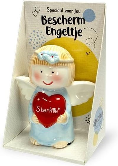 Miko Engeltje /Beertje Keramiek Beeldje Sterkte