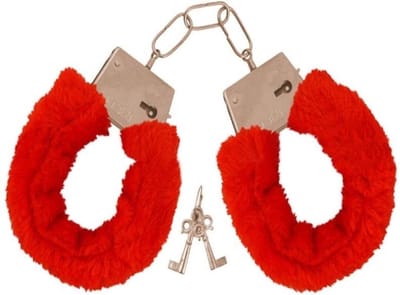 Finnacle - Handboeien - Pluche handboeien - Handboeienset - Rood - Met slotje (2 sleutels) - Erotiek - Sexspeeltjes - BDSM - Cadeau