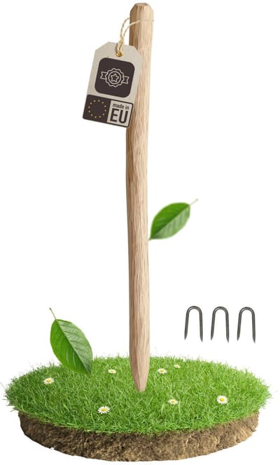 be4nature Hazelhouten hekpaal 150 cm natuurlijke houten paal gepunt voor schapenhek en tuinhek