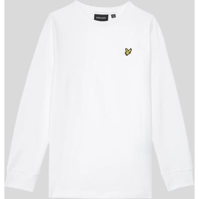 Lyle & Scott Jongens T-shirt met lange mouwen van katoen - Wit