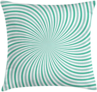 ABAKUHAUS Kussenhoes – Twisting gestreept Whirlpool-patroon – 50x50 cm – Mintgroen/Seafoam, dubbelzijdig