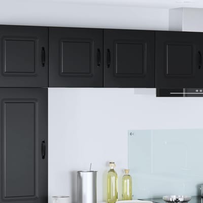 vidaXL - Vaatwasserpaneel - Kalmar - Zwart - 40 - x - 31 - x - 40 - cm - Bewerkt - hout