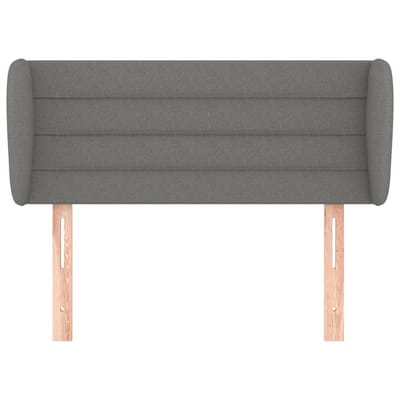 vidaXL - Hoofdbord - met - randen - 83x23x78/88 - cm - stof - donkergrijs
