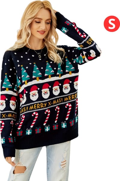 Livano Kersttrui - Dames - Foute Kersttrui - Christmas Sweater - Kerst Sweater - Christmas Jumper - Pyjama - Winter - Maat S - Schattig