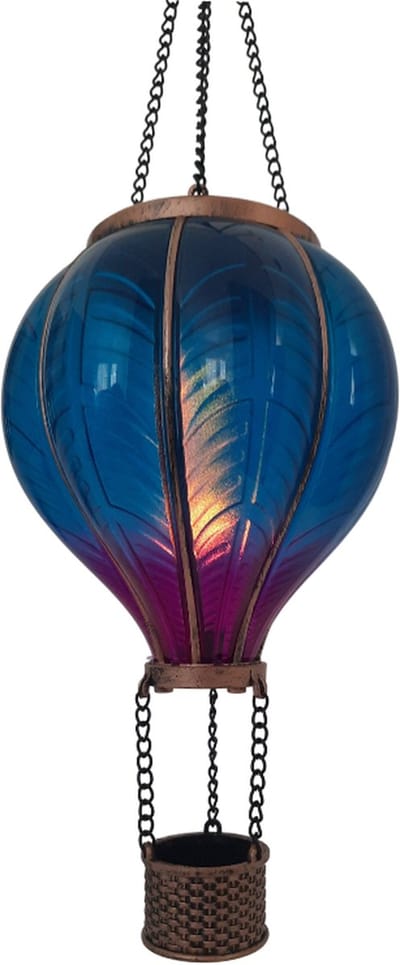 Deltaline - Luchtballon Solar Tuinverlichting - Buitenlamp op Zonne-energie - Sfeervolle Tuinverlichting - Energiezuinige Solar Lamp voor Buiten - Decoratieve Zonne-energie Tuinlamp