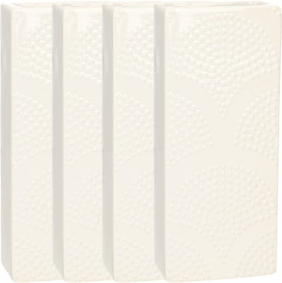 Benson Waterverdamper - 6x - ivoor wit - keramiek - 400 ml - radiatorbak luchtbevochtiger - 7,4 x 17,7 cm