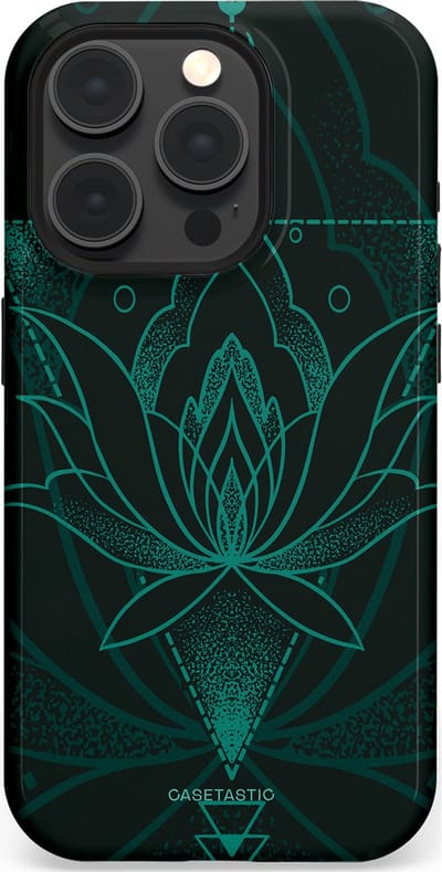 Casetastic Hoesje Geschikt voor Apple iPhone 15 Pro Magsafe - Stijlvolle Beschermende Duo-layer Case - Lotus Zen
