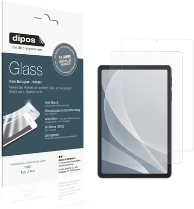 dipos – 2x Matte Pantserfolie geschikt voor INOI Tab 2 Pro | 9H Screenprotector