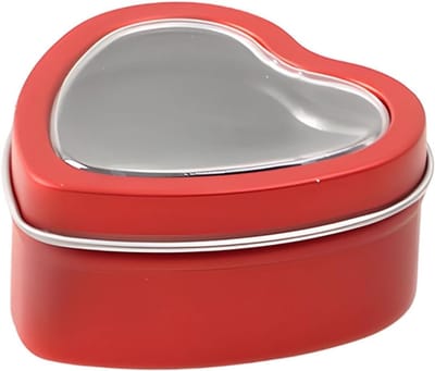 Rode hartvormige blikken met doorzichtige vensterdeksels voor feestgeschenken, bruiloften en Valentijnsdag - 30 stuks, ideaal voor cadeauverpakkingen en decoratie
