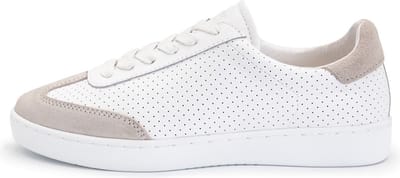 Anna Kern Suny 7020 Danssneakers Dames - Volledige Zool - Beige suede en wit leer - Salsa, Latin, Bachata, Kizomba - SUNY - beige wit - 38