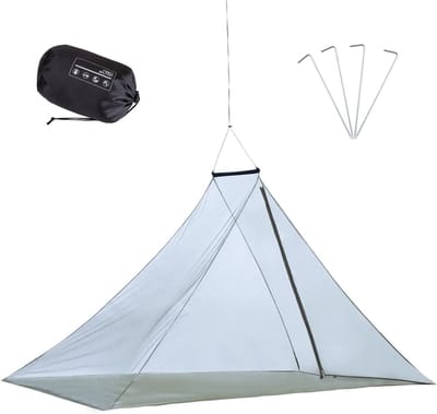 Vouwbaar en Lichtgewicht Camping Muggennet met Rits voor Buitenactiviteiten, 240 x 120 x 160 cm, Ideaal voor Reizen en Wandelen