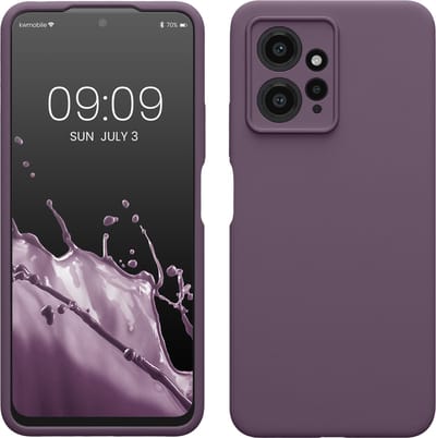 kwmobile telefoonhoesje geschikt voor Xiaomi Redmi Note 12 (4G) - TPU backcover met siliconen coating - Smartphone case in Bleke iris