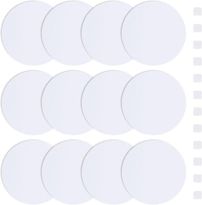 Afdekplaten Set - Wanddecoratie Platen - Gaten Verbergen - Duurzaam PVC Materiaal - 18cm Diameter 12 Stuks - Puur Wit