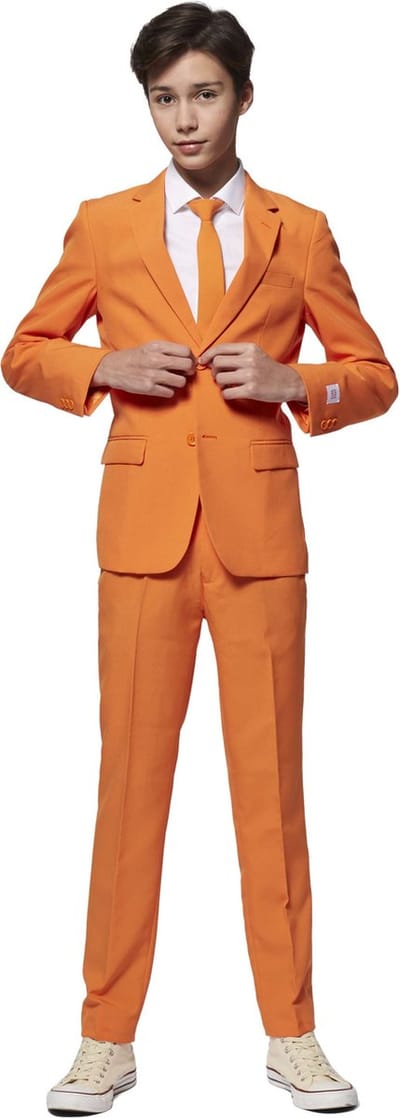 OppoSuits The Orange - Jongens Pak - Carnavalskleding - Koningsdag - Oranje - Feest - Maat: EU146/152
