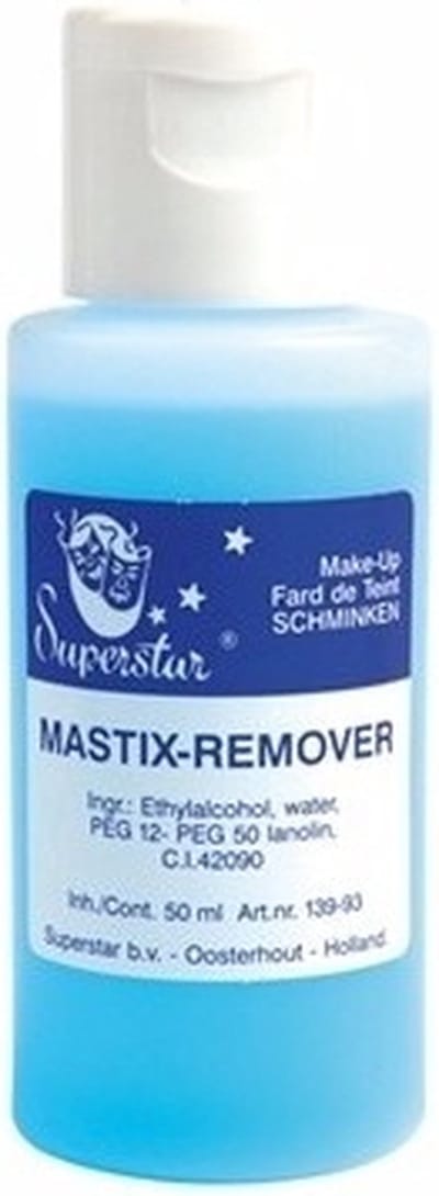 Mastix huidlijm remover - flesje van 50 ml - verwijderen van plak resten - Carnaval verkleed artikelen