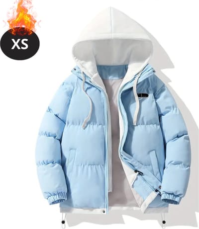 Livano Winterjas - Parka - Heren - Winter - Jas - Volwassen - Stijlvol - Met Capuchon - Gewatteerde Jas - Blauw - XS