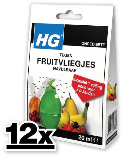 HG Fruitvliegjesval 20 ml - Voordeelverpakking - 12 stuks