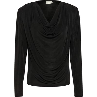 Kaffe KAgina Jersey Dames Blouse -Black Deep
