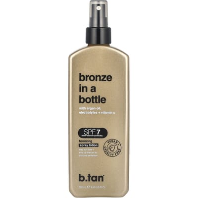 b.tan, Bronze in a Bottle, Bronzing Spray Lotion, SPF 7, 8.45 fl oz (250 ml)