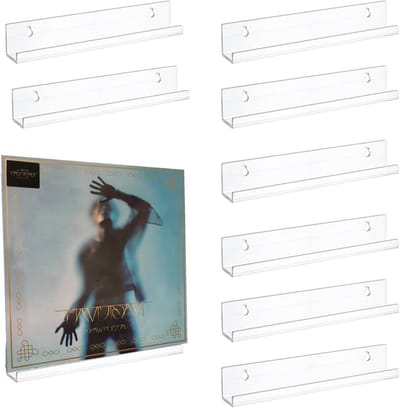 Transparante Vinyl Plank voor Muurmontage - 8 Stuks, 30cm Acryl Plank voor LP's, Plank voor Albums en Foto's, Ideaal voor Vinylverzameling en Decoratie