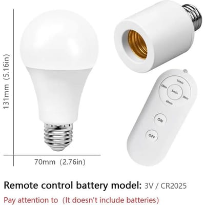 E27 schroef afstandsbediening lampkop intelligente timer AC85-265V lampvoet 5-traps timer schakelaar LED lampvoet omgeving 1 pcs
