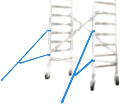 Stabilisator voor Rolsteigers en Vouwsteigers - Kunststof Koppelingen - Steiger Onderdelen