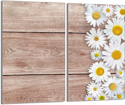 TMK ArtDeko Serie - Glazen Beschermingsplaat - 2x30x52cm - Houtdessin
