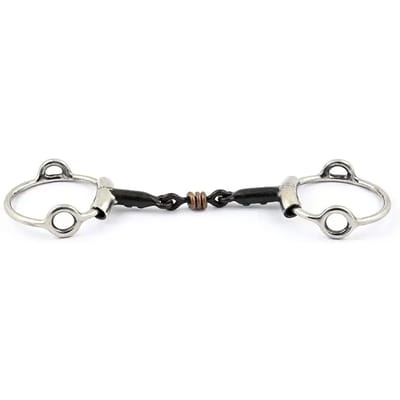 Mors releveur voor paard met dubbele breuk Jump'In Blue Steel
