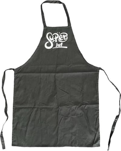 kookschort super juf - keukenschort - zwart