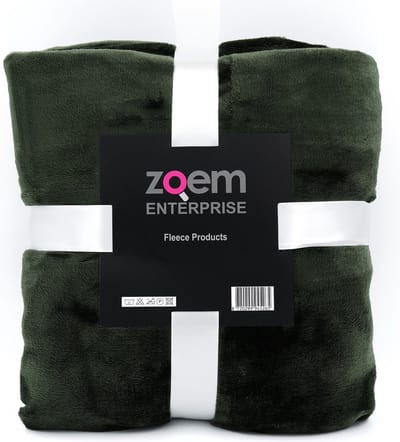 V&L comfortlifestyle - Fleece deken - fleece plaid - 150 x 200 - 280 gsm - Legergroen