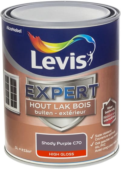 Levis - Expert Hout Lak Buiten High Gloss Mix - Shady Purple C70 - Mengverf - 1 L