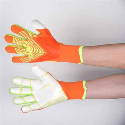 Professionele Latex Voetbal Handschoenen Voetbal Keepers Handschoenen Kinderen Volwassenen Verdikte Voetbal Keeper Kinderen Beschermingshandschoen Size 7