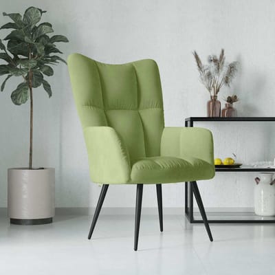 vidaXL - Relaxstoel - fluweel - lichtgroen