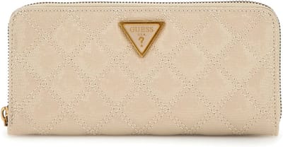 GUESS Portemonnee Giully Zip Around Wallet Almond Beige