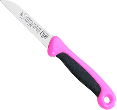 RÖR Solingen Schilmesje Extra Grip – RVS Lemmet Recht – 17,5 cm – Zwart met Roze