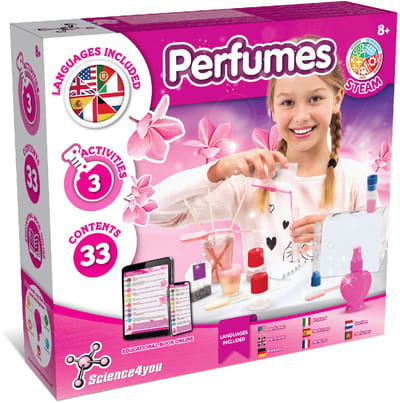 Science4you Parfum Maak Kit voor Meisjes en Jongens - Maak Je Eigen Parfum Voor Kinderen, Wetenschappelijke Kit + Experimenten, Stam Speelgoed, Spelletjes, Geschenken voor 8+ jarigen Kinderen