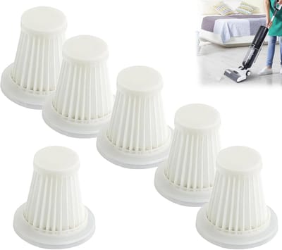 Set van 6 Wasbare Herbruikbare HEPA Filters voor Handstofzuiger - Vervangfilters en Accessoires voor Auto en Huishoudelijk Gebruik