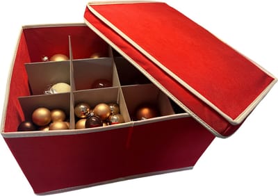 HEM Opvouwbare Kerstballen Opbergdoos - 24-vaks - Met Dividers - Stevige Opbergbox voor Kerstballen