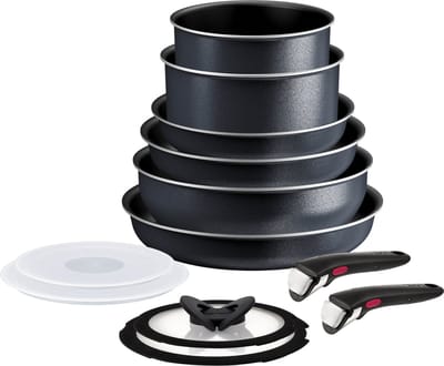 Tefal Ingenio So Light - Pannenset - 12-delig - Inductie - Stapelbaar - Afneembare Handgrepen - Ruimtebesparend