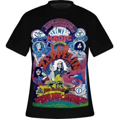 Led Zeppelin - Full Colour Electric Magic Heren T-shirt - XL - Zwart