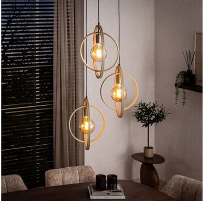 Hanglamp Turn Around getrapt 3L - Beige - 40x40x150 cm
