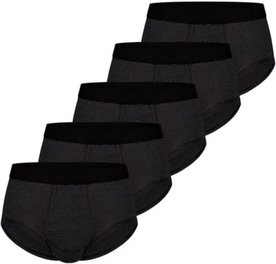 ESGE Heren Slip met voorsluiting 5 pack - Fijnrib Ringel