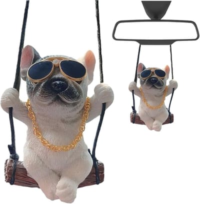 Achteruitkijkspiegel Hanger Auto Ornament met Franse Bulldog