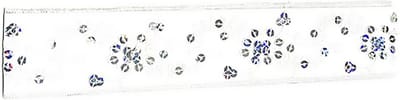 Rojafit Elastische Cult "Flower Power" Haarband 5 cm. Breed - Pailletten Wit