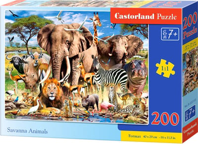 Castorland Savanna Animals – Puzzel – 200 stukjes – Dieren – Premium kwaliteit
