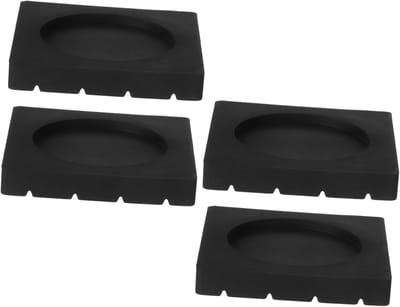 Wasmachine Antislipmat - Vibrationdempers - Stabiliteit Verhogen - Eenvoudige Installatie - 6x6cm - Zwart