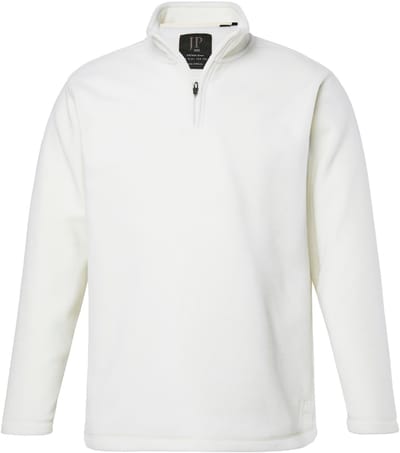 JP 1880 - Heren - Troyer fleece opstaande kraag rits ultralicht - Nevelgrijs - Maat XL