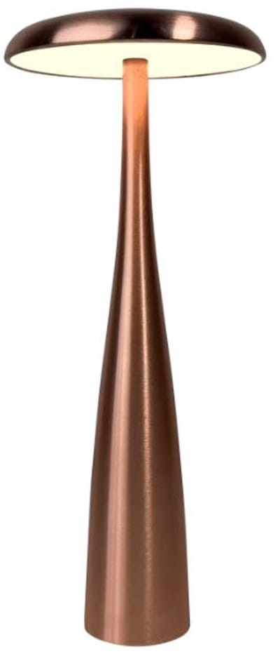 Mushroom lamp - Moderne tafellamp - Paddestoel lamp - Paddenstoel lamp - Tafellamp - Staal - Rose / Brons